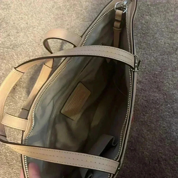 Red and cream Coach purse - Picture 3 of 5